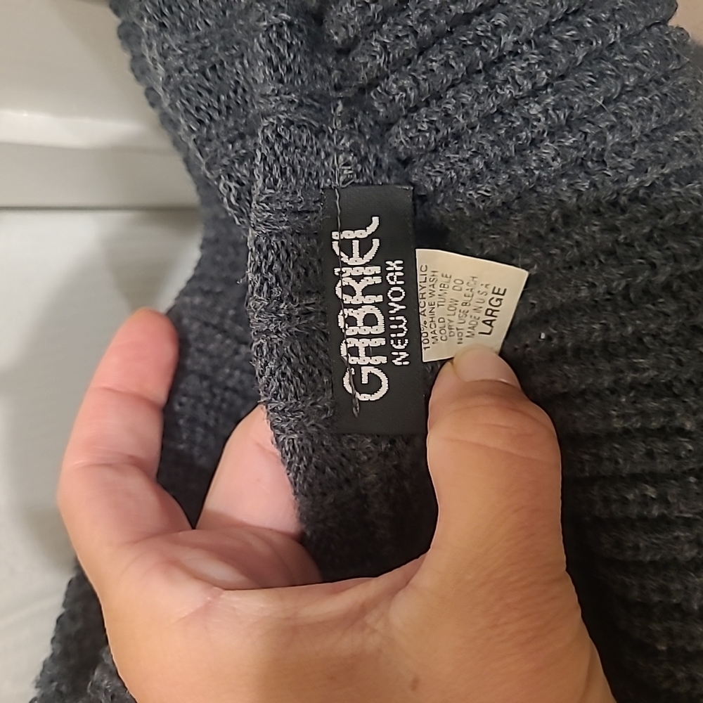 Gabriel New York Gray Knit Sweater Dress Size Large